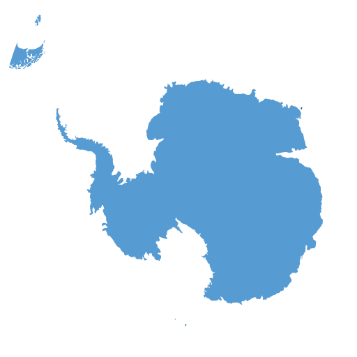 Geographical trade map outline of Antarctica