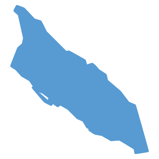 Geographical trade map outline of Aruba