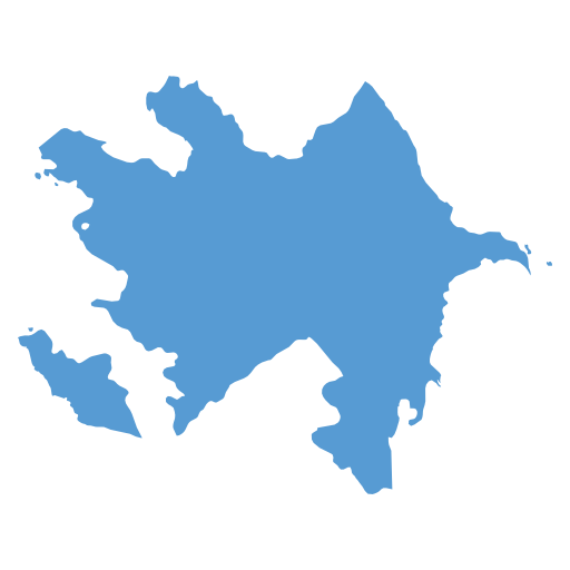 Geographical trade map outline of Azerbaijan