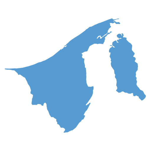 Geographical trade map outline of Brunei