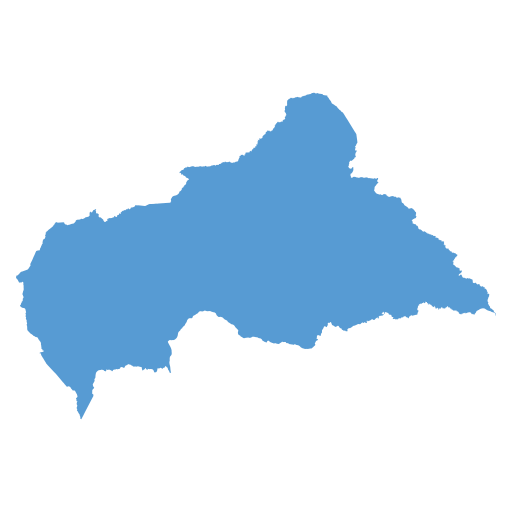 Geographical trade map outline of Central African Rep
