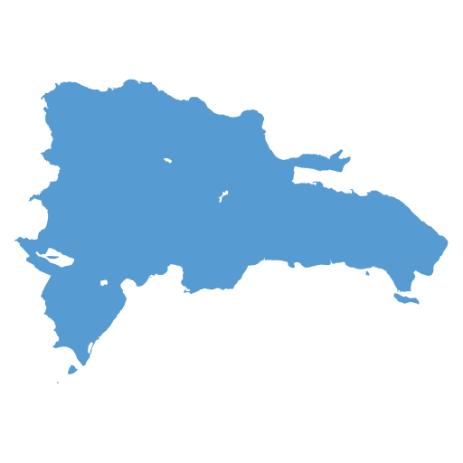 Geographical trade map outline of Dominican