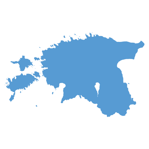 Geographical trade map outline of Estonia