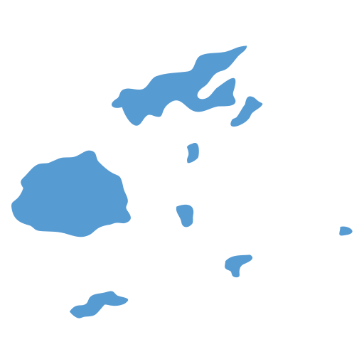Geographical trade map outline of Fiji