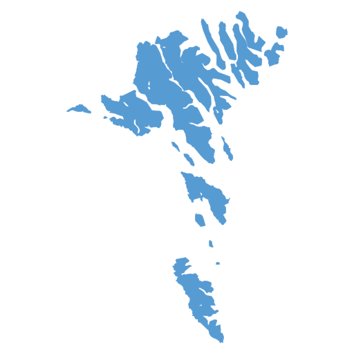 Geographical trade map outline of Faroe Islands