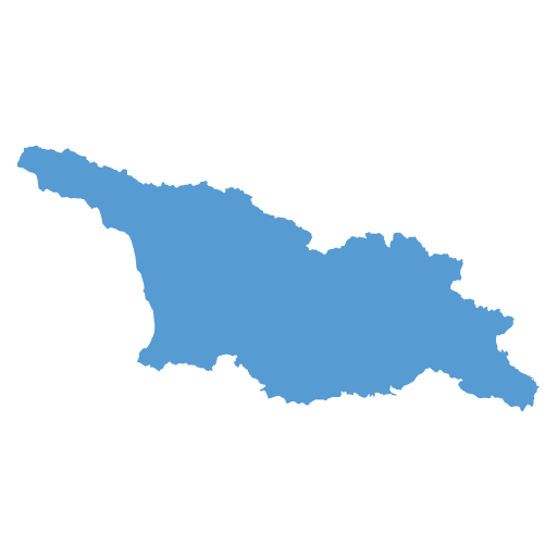 Geographical trade map outline of Georgia
