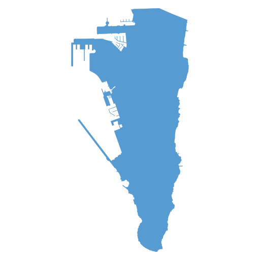 Geographical trade map outline of Gibraltar