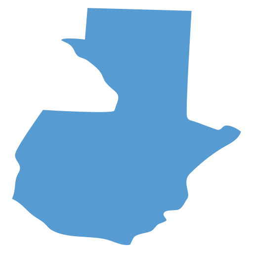 Geographical trade map outline of Guatemala