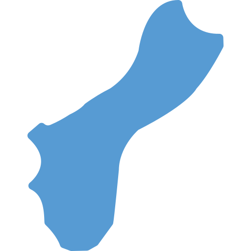 Geographical trade map outline of Guam