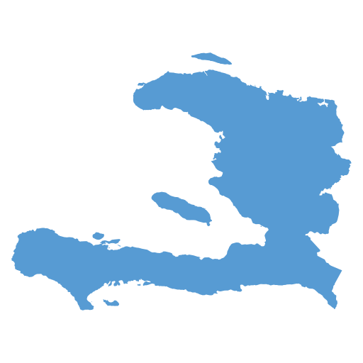 Geographical trade map outline of Haiti