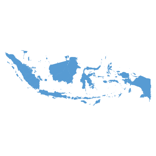 Geographical trade map outline of Indonesia