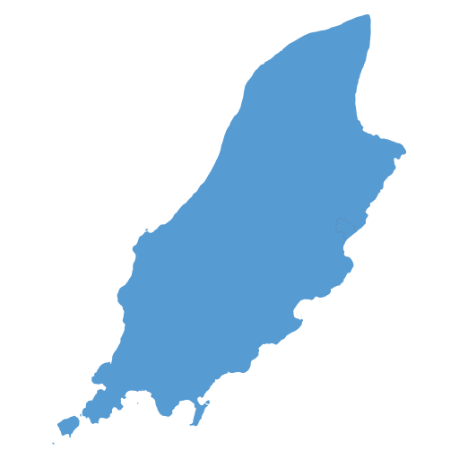 Geographical trade map outline of Isle of Man