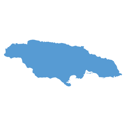 Geographical trade map outline of Jamaica