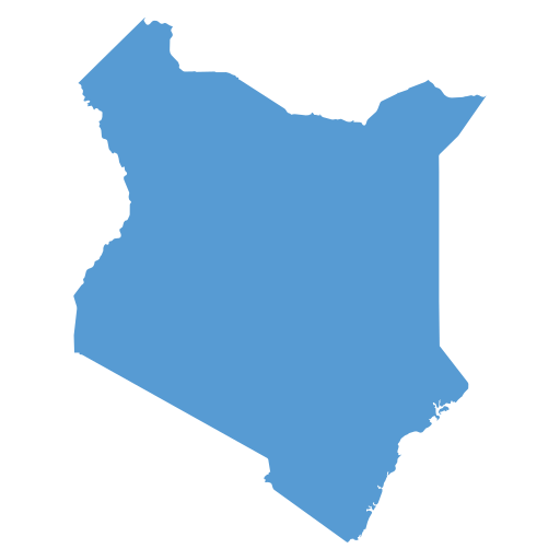 Geographical trade map outline of Kenya
