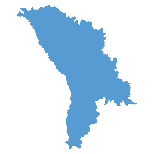 Geographical trade map outline of Moldova