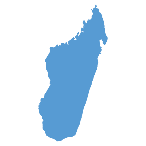 Geographical trade map outline of Madagascar