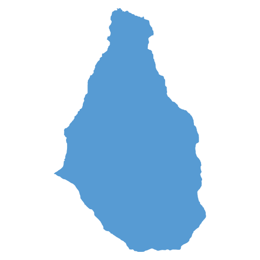 Geographical trade map outline of Montserrat