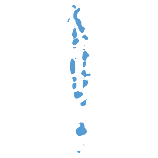 Geographical trade map outline of Maldives