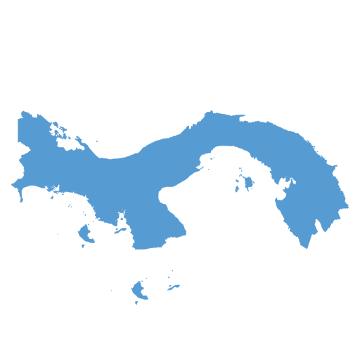 Geographical trade map outline of Panama