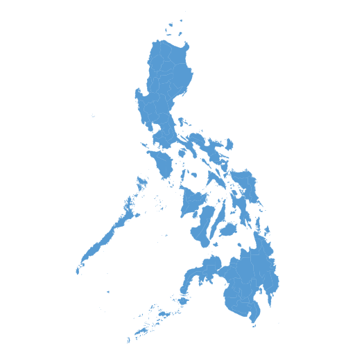 Geographical trade map outline of Philippines