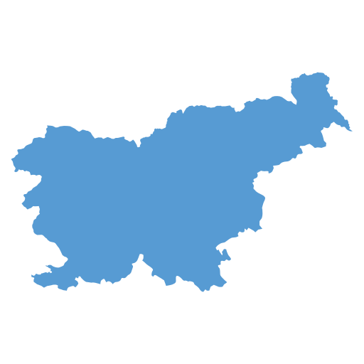 Geographical trade map outline of Slovenia