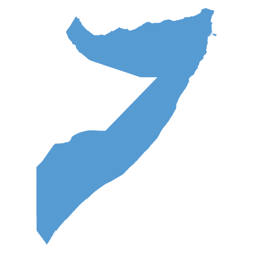 Geographical trade map outline of Somalia