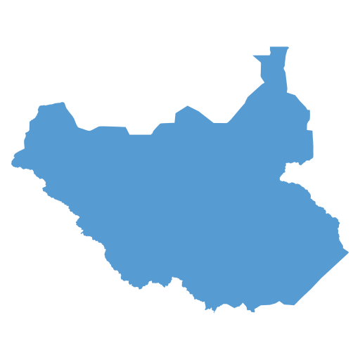 Geographical trade map outline of South Sudan