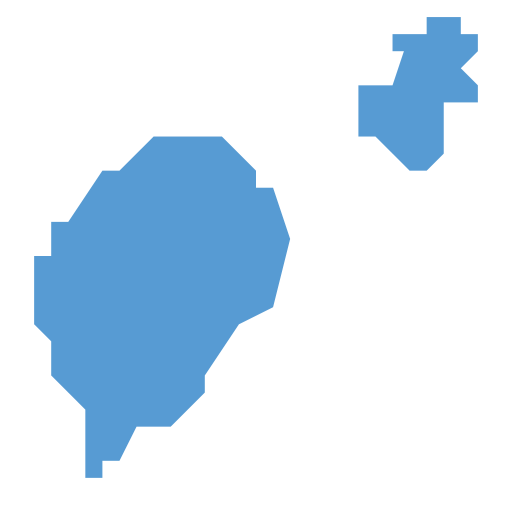 Geographical trade map outline of Sao Tome & Principe