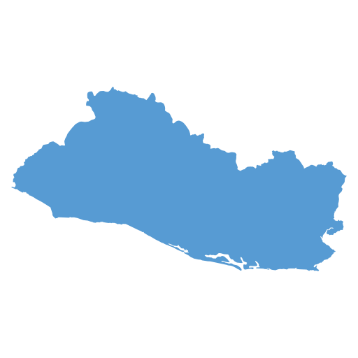 Geographical trade map outline of El Salvador