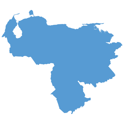 Geographical trade map outline of Venezuela