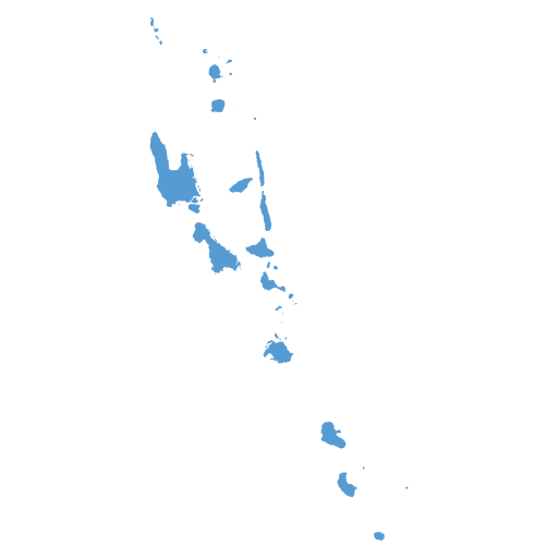 Geographical trade map outline of Vanuatu