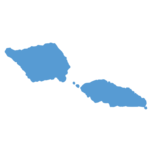 Geographical trade map outline of Samoa