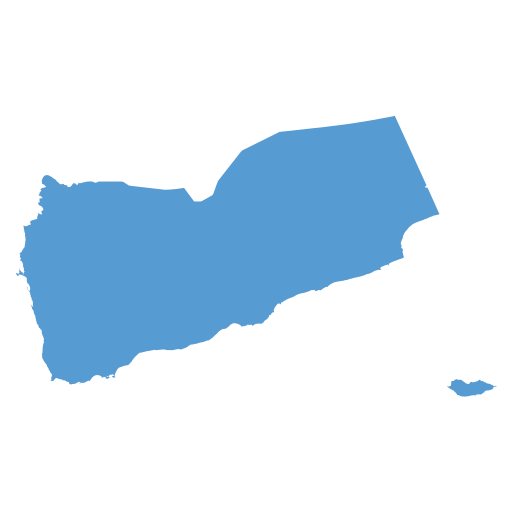 Geographical trade map outline of Yemen