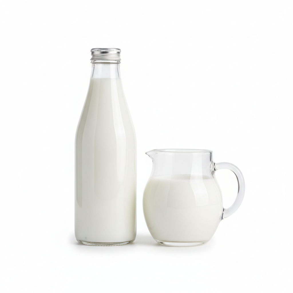 Visual category for product Milk and cream of =<1% fat, not concentrated or