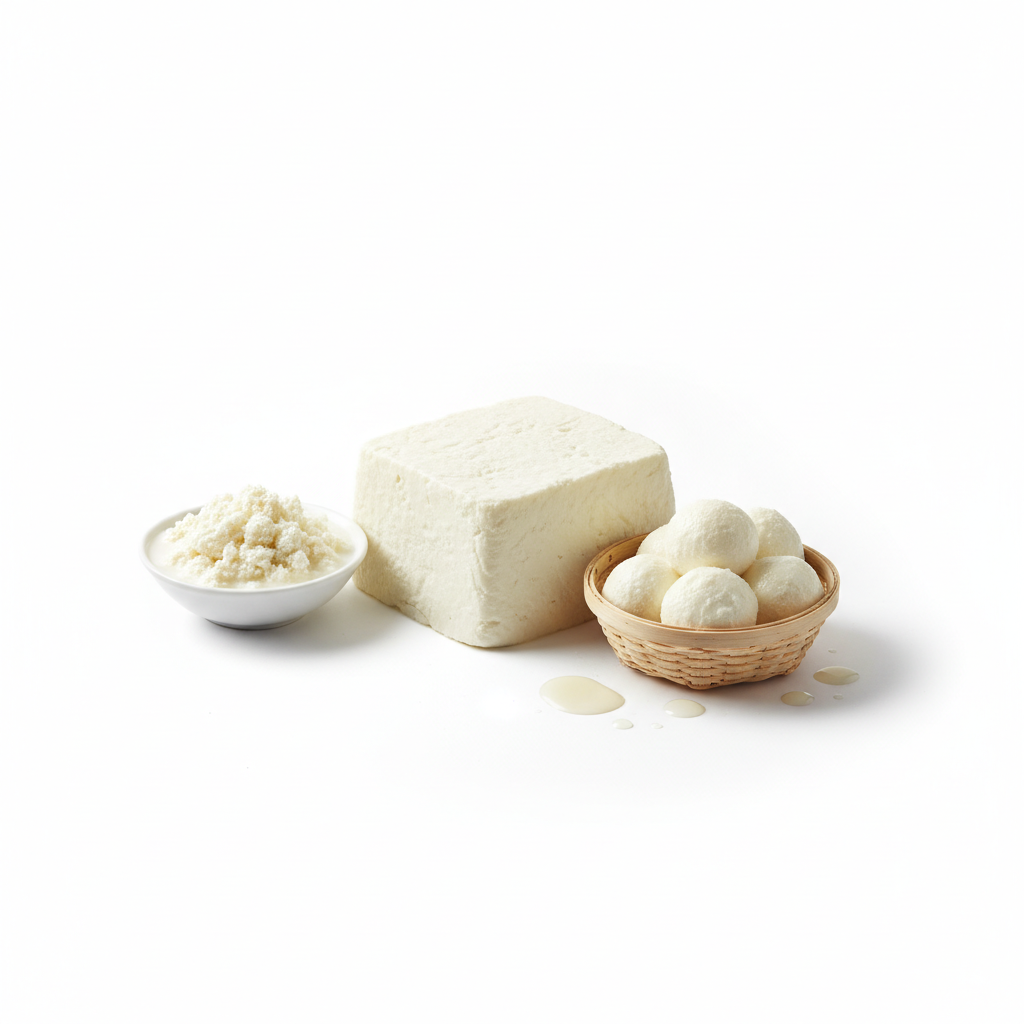 Visual category for product Fresh (unripened or uncured) cheese, including