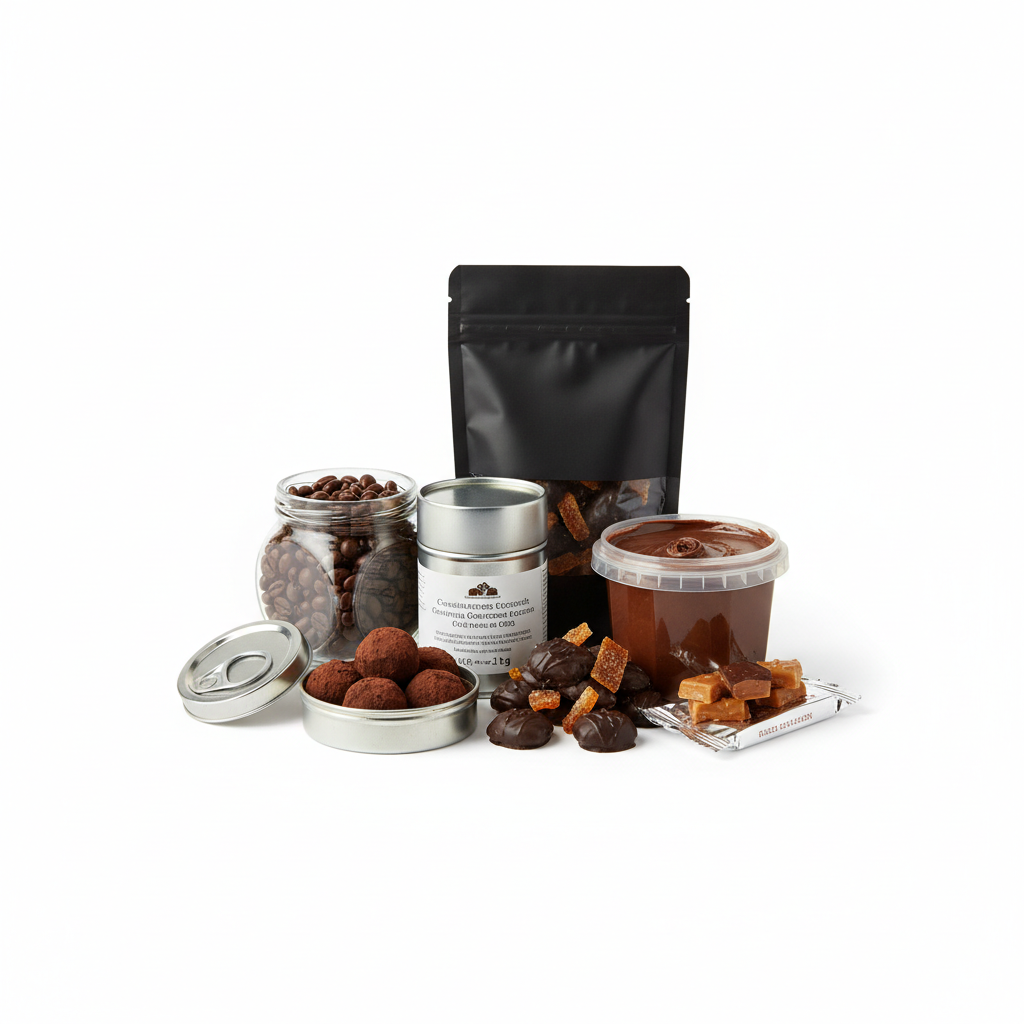Visual category for product Chocolate, etc, containing cocoa, not in blocks