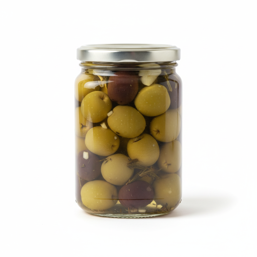Visual category for product Olives, preserved other than by vinegar or acet