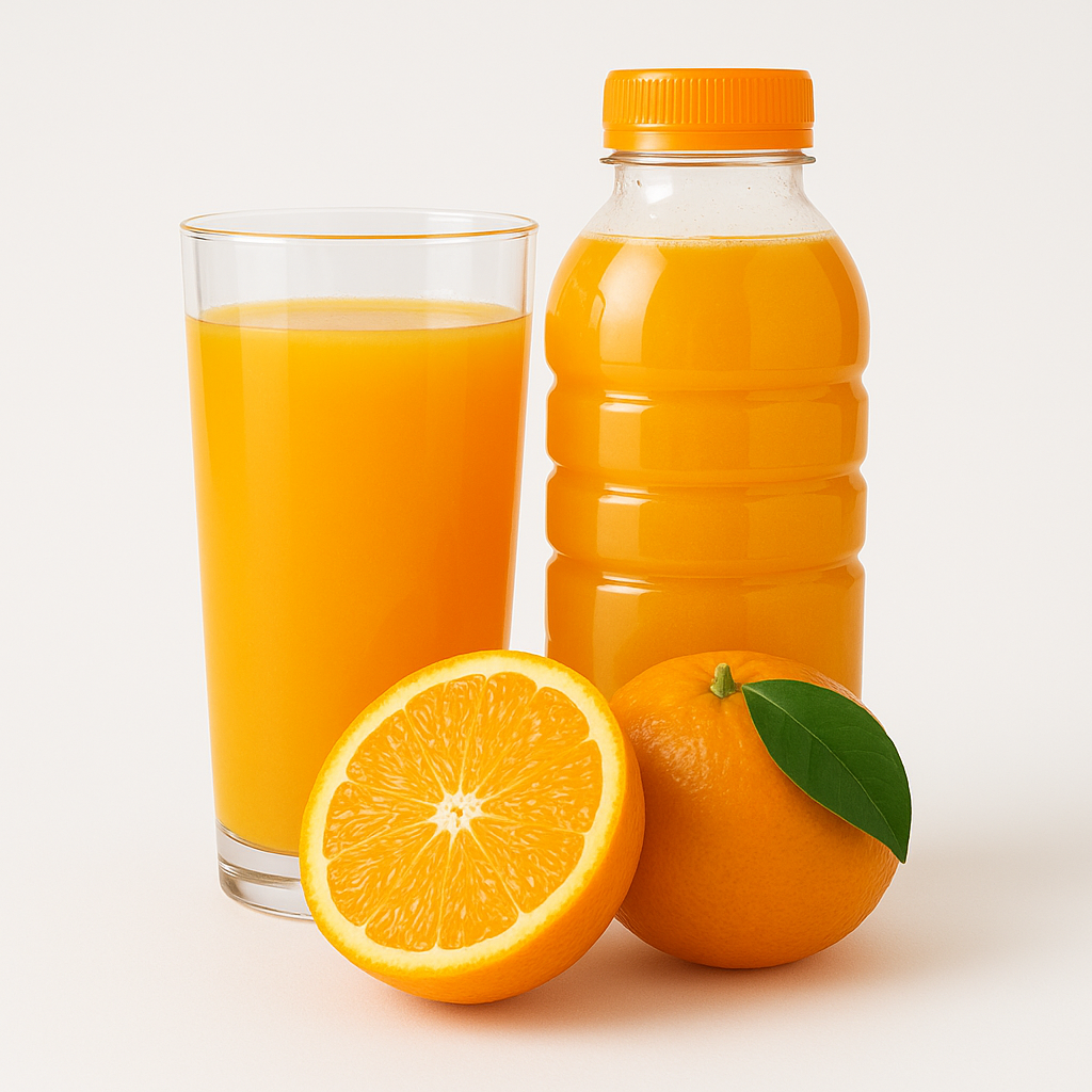 Visual category for product Unfrozen orange juice, unfermented, not contain