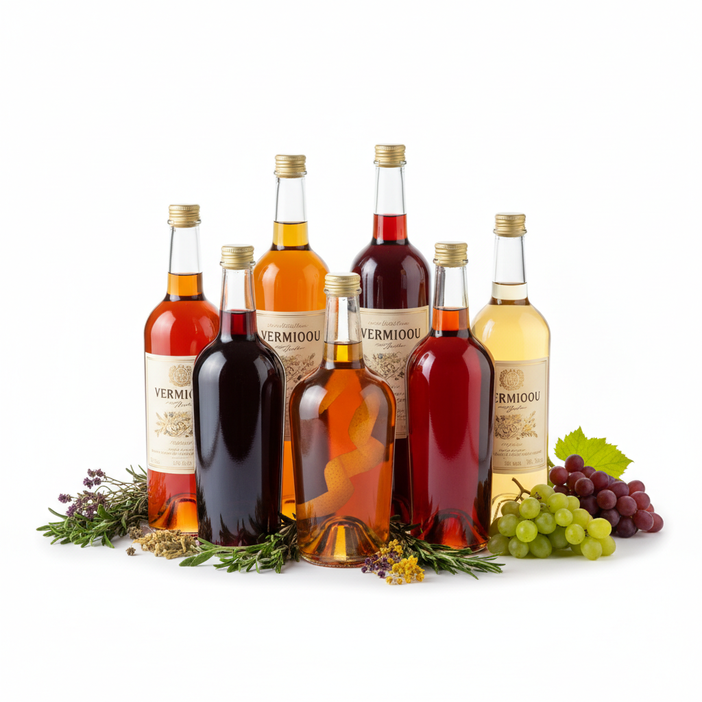 Visual category for product Vermouth and other wine of fresh grapes, flavou