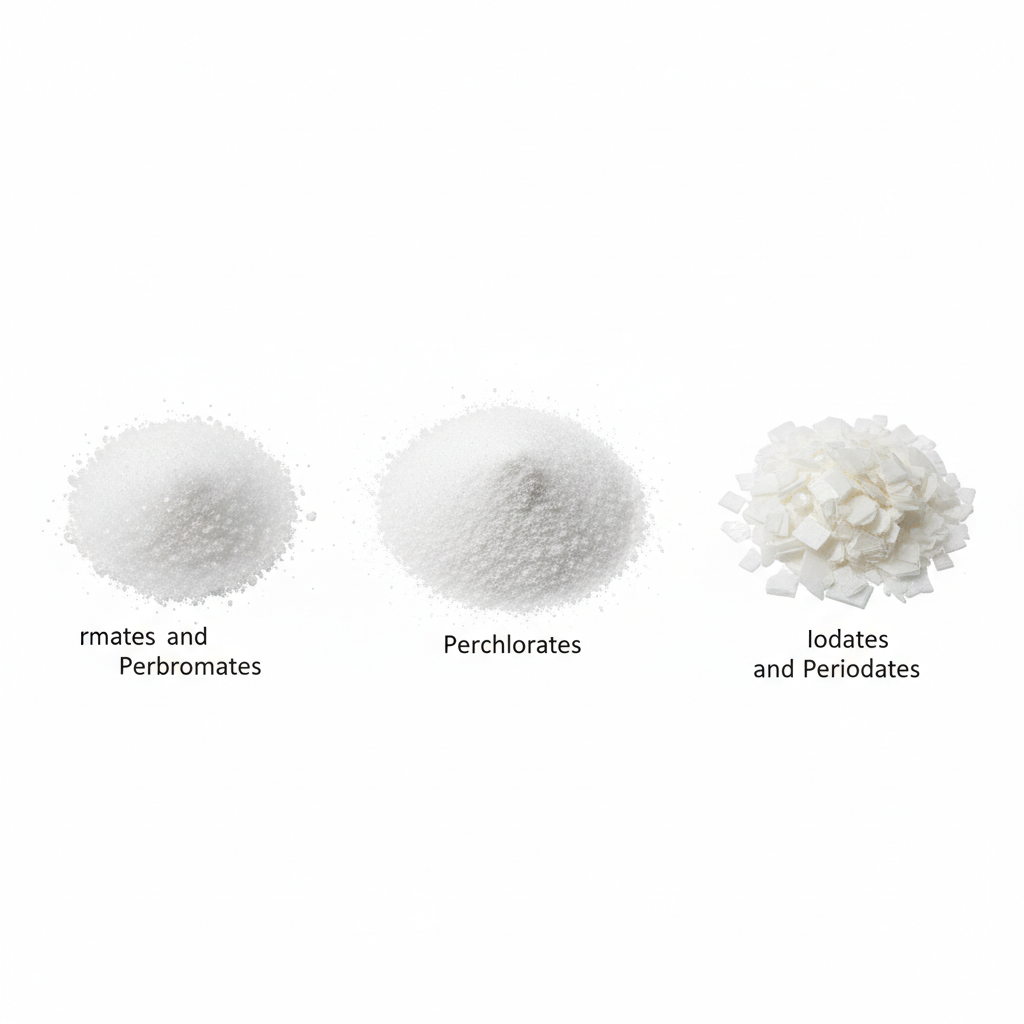 Visual category for product Perchlorates; bromates and perbromates; iodates